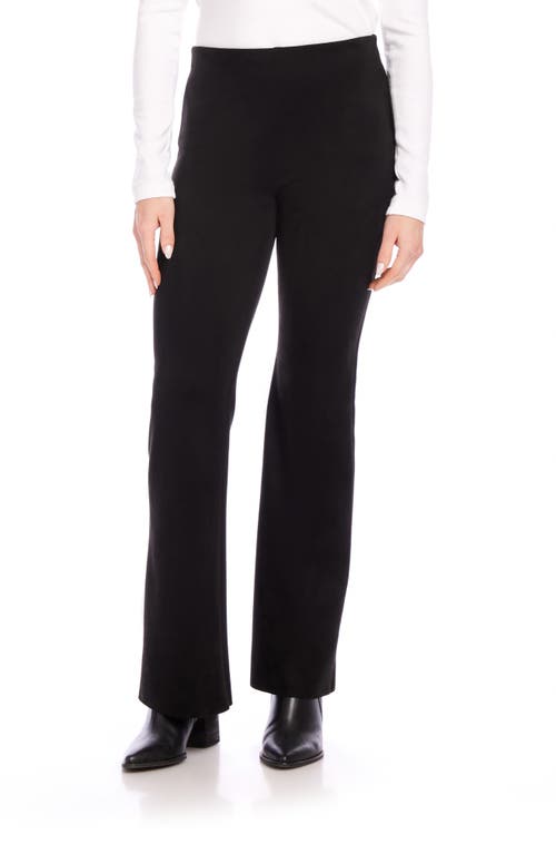 Karen Kane Faux Suede Bootcut Pants in Black 