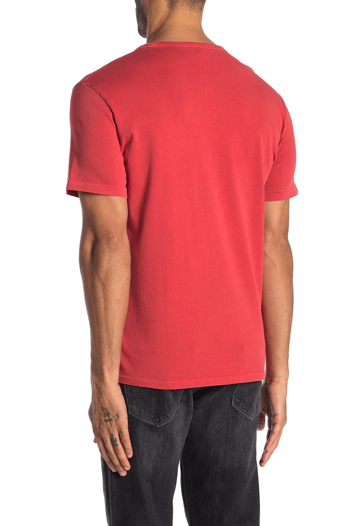 7 For All Mankind Commons Crew Neck T-shirt In Dark Red1