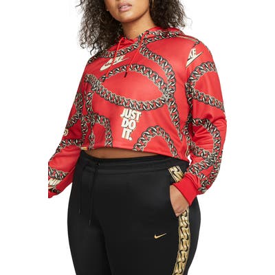 Plus Size Nike Sportswear Crop Hoodie (Plus)