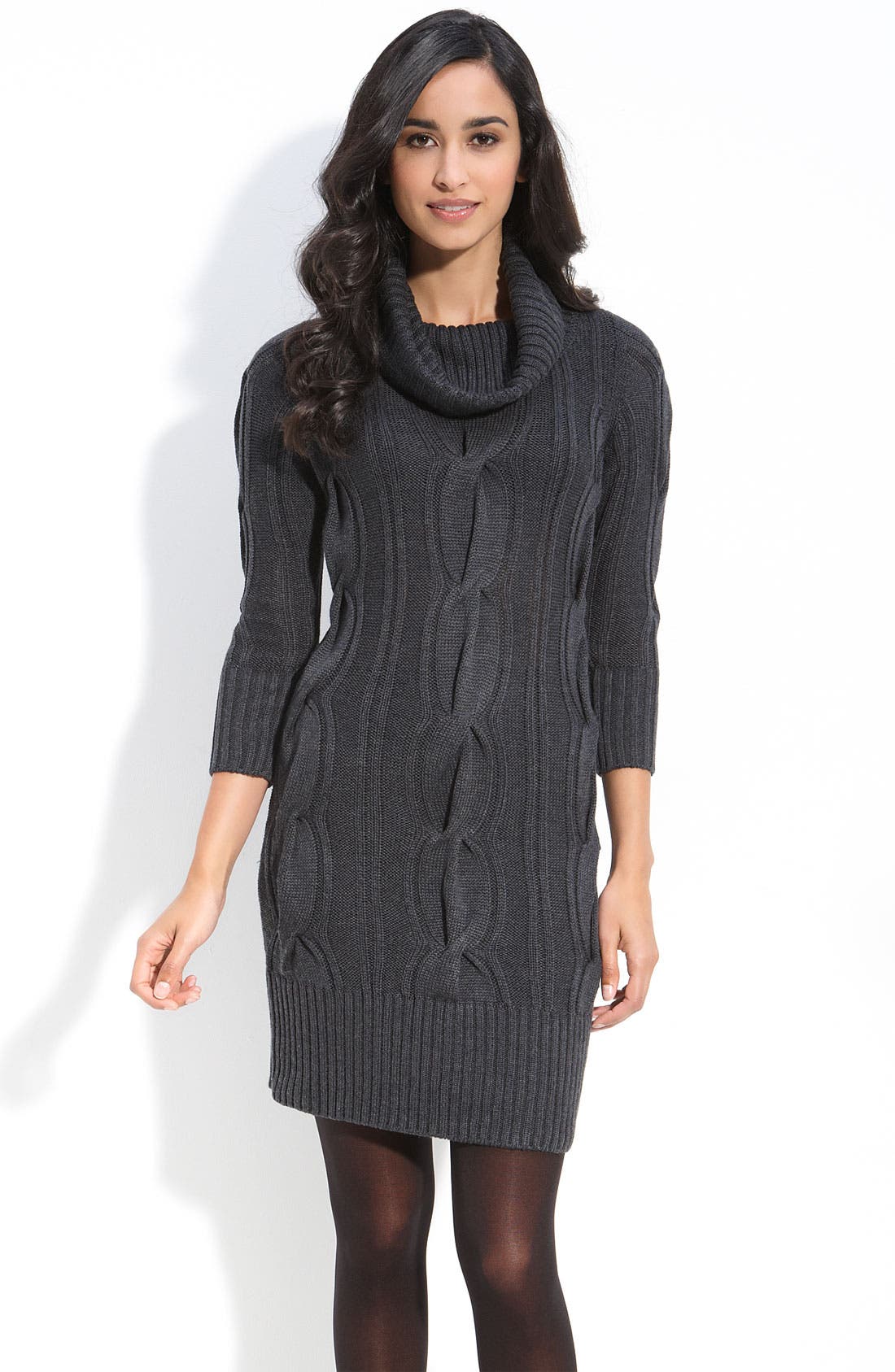 calvin klein roll neck sweater dress