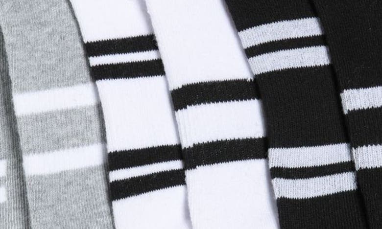 Shop Kenneth Cole 6-pack Stripe No Show Socks In Light Grey Heather
