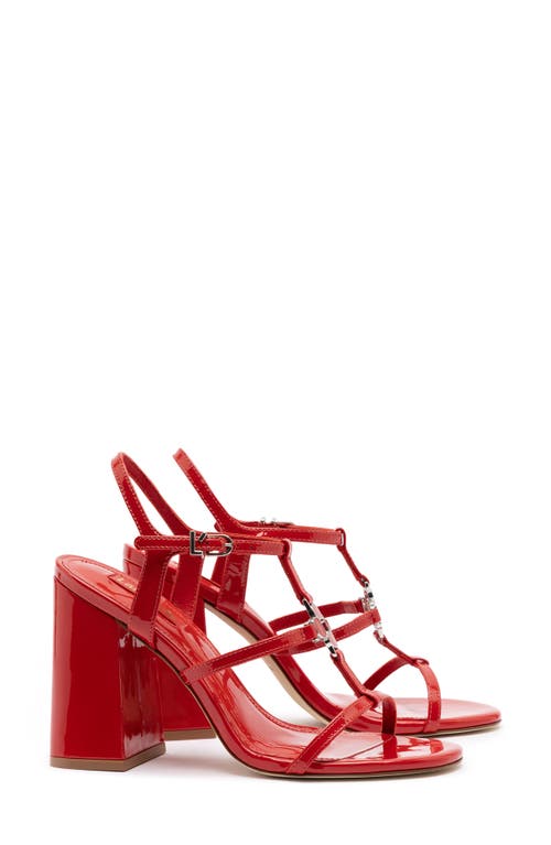 Larroudé Hana Slingback Sandal in Scarlet