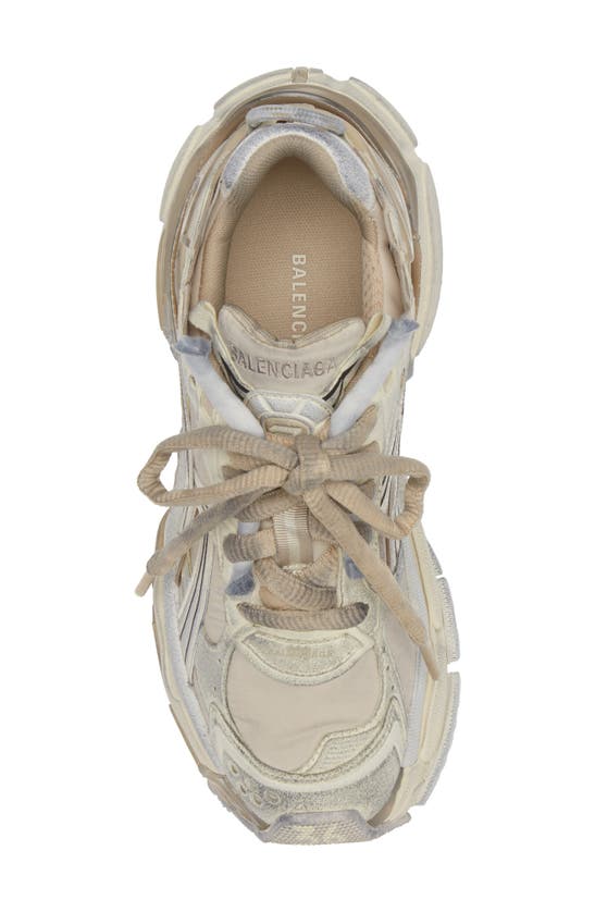 Shop Balenciaga Runner Sneaker In Beige Mix