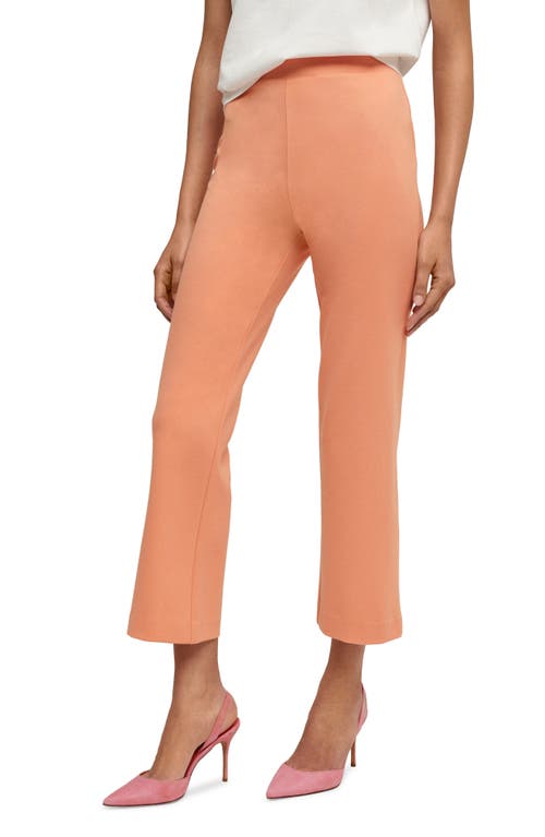 Shop Isaac Mizrahi New York Kick Flare Crop Pants In Coral Bell