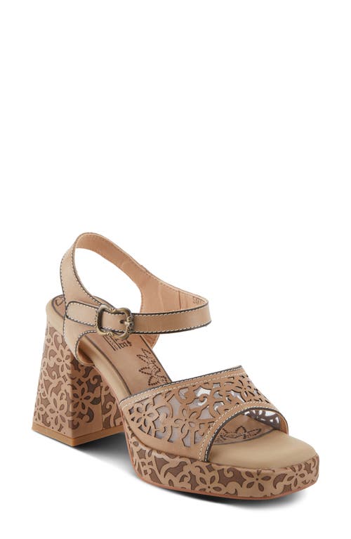 L'artiste By Spring Step Savychic Square Toe Sandal In Brown