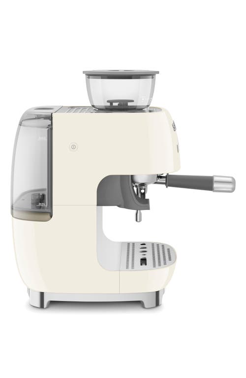 Shop Smeg Espresso Machine With Coffee Grinder In Cream