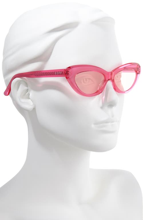 Shop Diff Cleo 48mm Cat Eye Sunglasses In Pink/crystal Pink