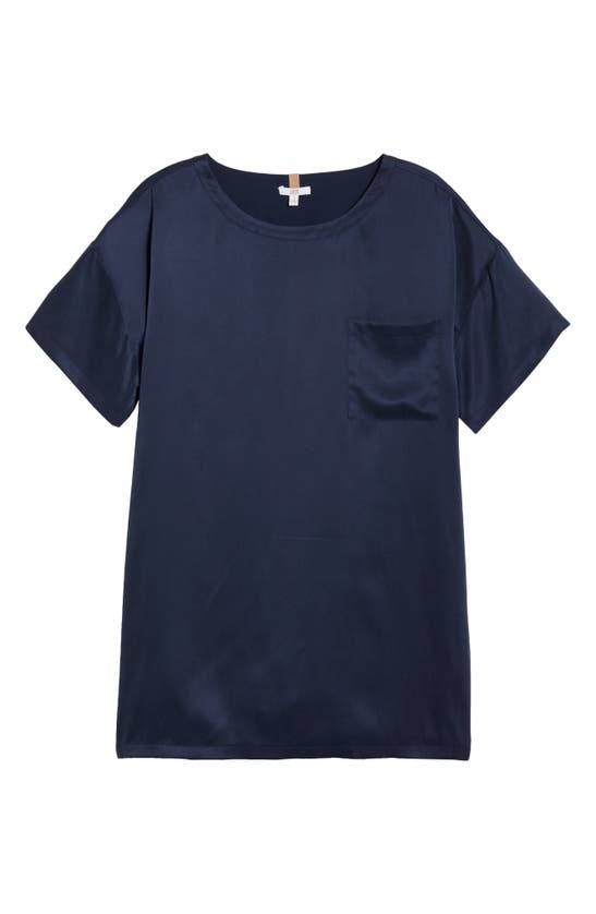 Shop Lunya Oversize Silk Sleepshirt In Deep Blue