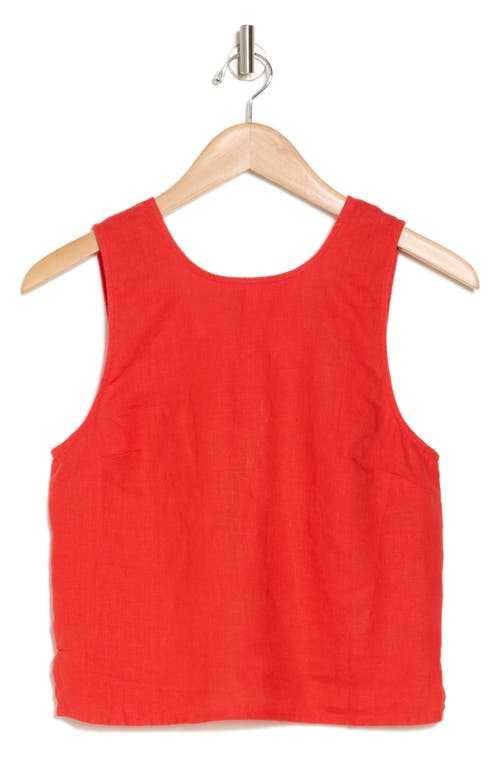 MADEWELL MADEWELL TIE BACK SCOOPNECK LINEN TANK