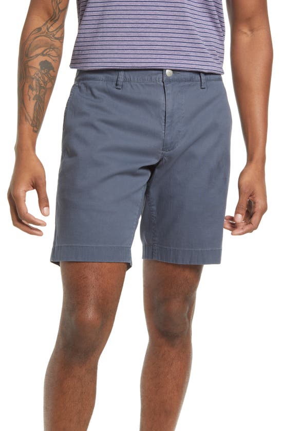 Faherty Island Life Stretch Organic Cotton-blend Twill Chino Shorts In Blue