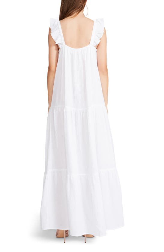 Shop Bb Dakota By Steve Madden Ella Flutter Strap Cotton Maxi Dress In White
