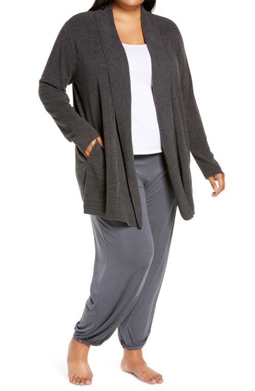 barefoot dreams CozyChic Ultra Lite Cardigan in Carbon at Nordstrom, Size 2X
