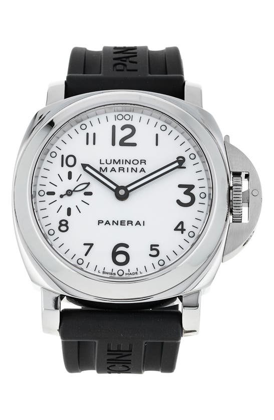 Watchfinder & Co. Panerai  Luminor Marina Rubber Strap Watch, 44mm In Black / Silver