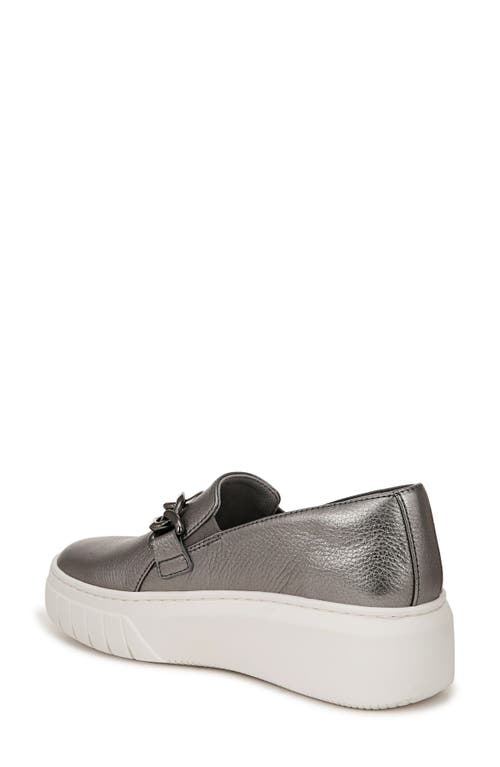 Shop Naturalizer Daphne Slip-on Platform Sneaker In Pewter Leather