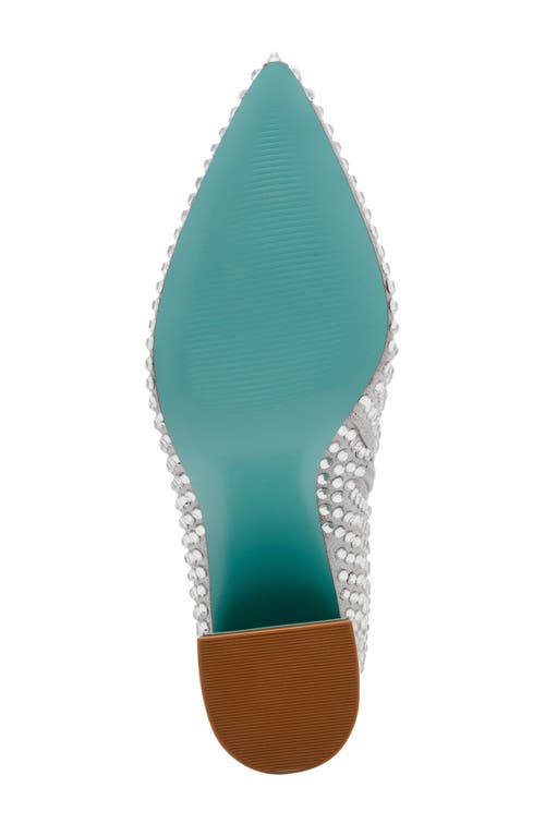 Shop Betsey Johnson Colby Embellished Bootie In Silver