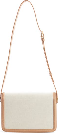 Saint Laurent Solferino Small Cotton-canvas And Leather Shoulder