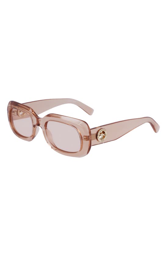LONGCHAMP LONGCHAMP MEDALLION 52MM RECTANGULAR SUNGLASSES