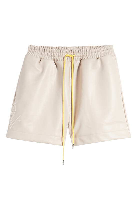 Shop Diet Starts Monday Faux Leather Shorts In Beige