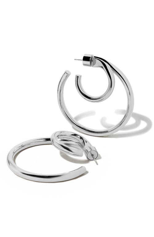 Jennifer Fisher Double Lilly Hoop Earrings In Silver