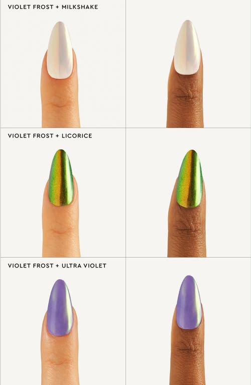 Le Mini Macaron Liquid Nail Powder In Violet Frost