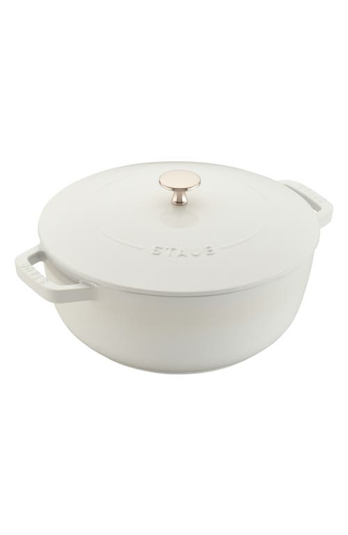 Staub 3.75-Quart Enameled Cast Iron French Oven in Matte White at Nordstrom