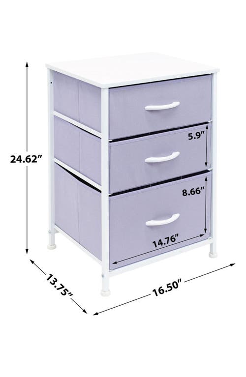 Shop Sorbus 3-drawer End Table In Purple