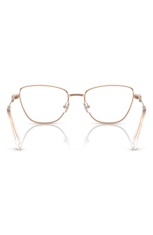 Swarovski 53mm Cat Eye Optical Glasses In Rose Gold
