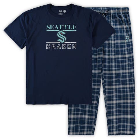 Men's Concepts Sport Navy/Gray Seattle Kraken Arctic T-Shirt & Pajama Pants  Sleep Set