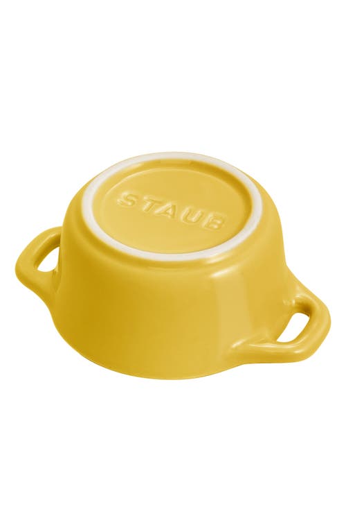 Staub Citron 3-piece Mini Round Cocotte Set In Citron