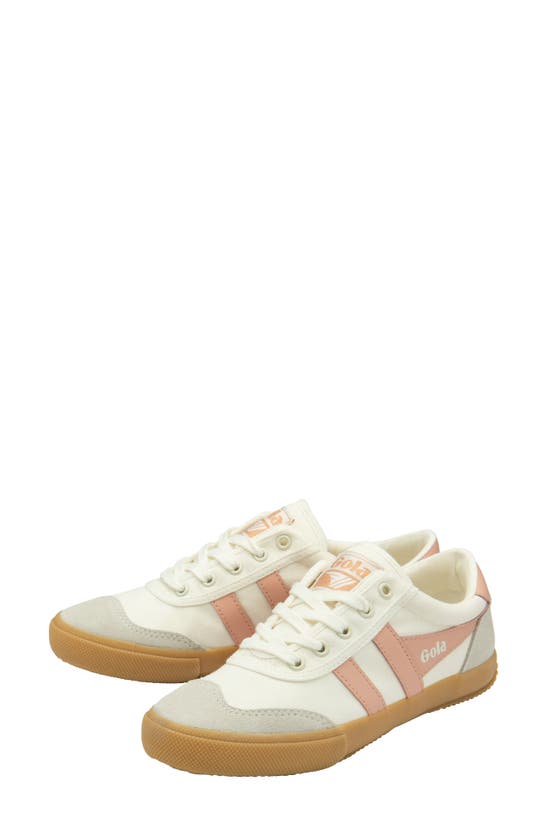 Shop Gola Badminton Sneaker In Off White/ Pearl Pink/ Gum