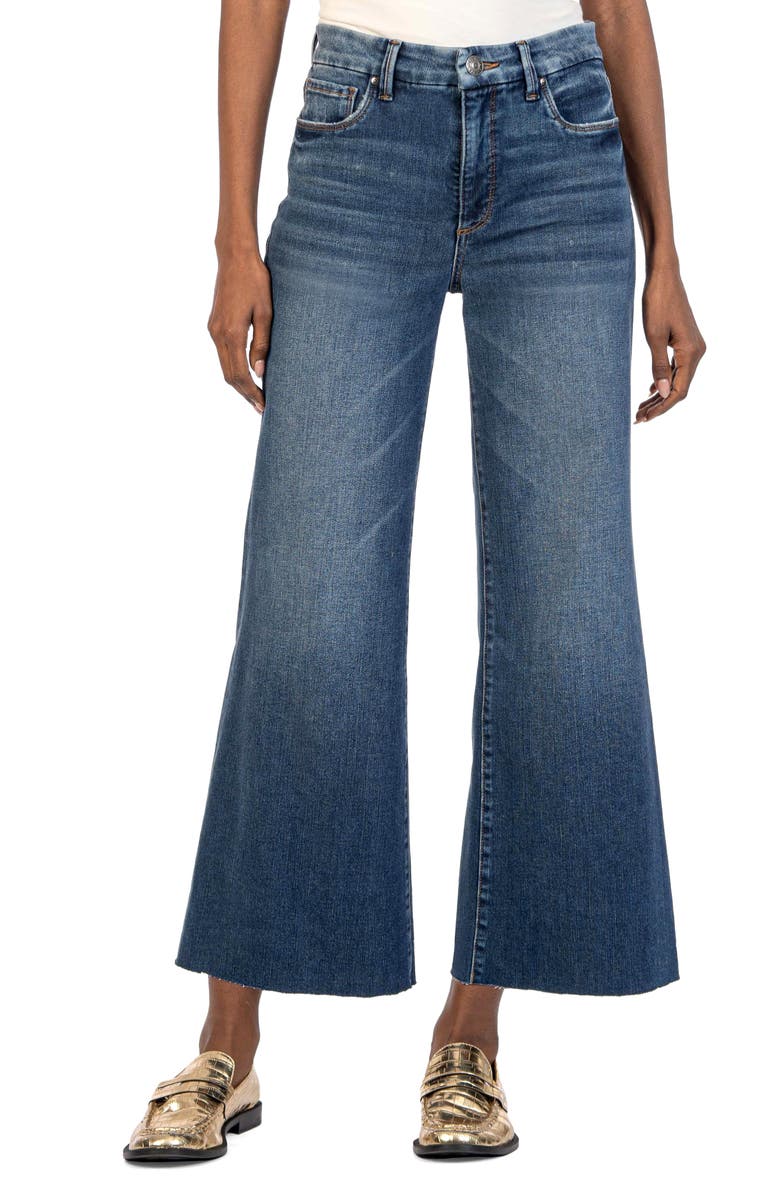 KUT from the Kloth Meg Fab Ab Raw Hem Ankle Wide Leg Jeans | Nordstrom