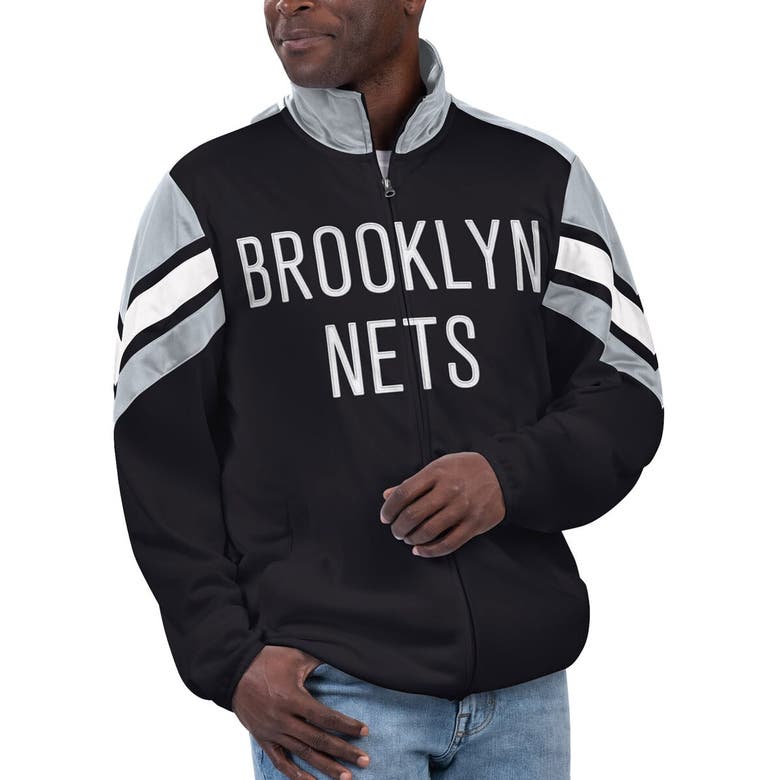 Shop G-iii Sports By Carl Banks Black Brooklyn Nets Game Ball Full-zip Track Jacket