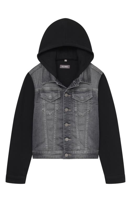 DL1961 Kids' Manning Hooded Denim Jacket Knight Mixed at Nordstrom