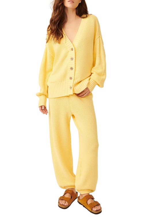 Free People Hailee Waffle Stitch Cardigan & Pants at Nordstrom,