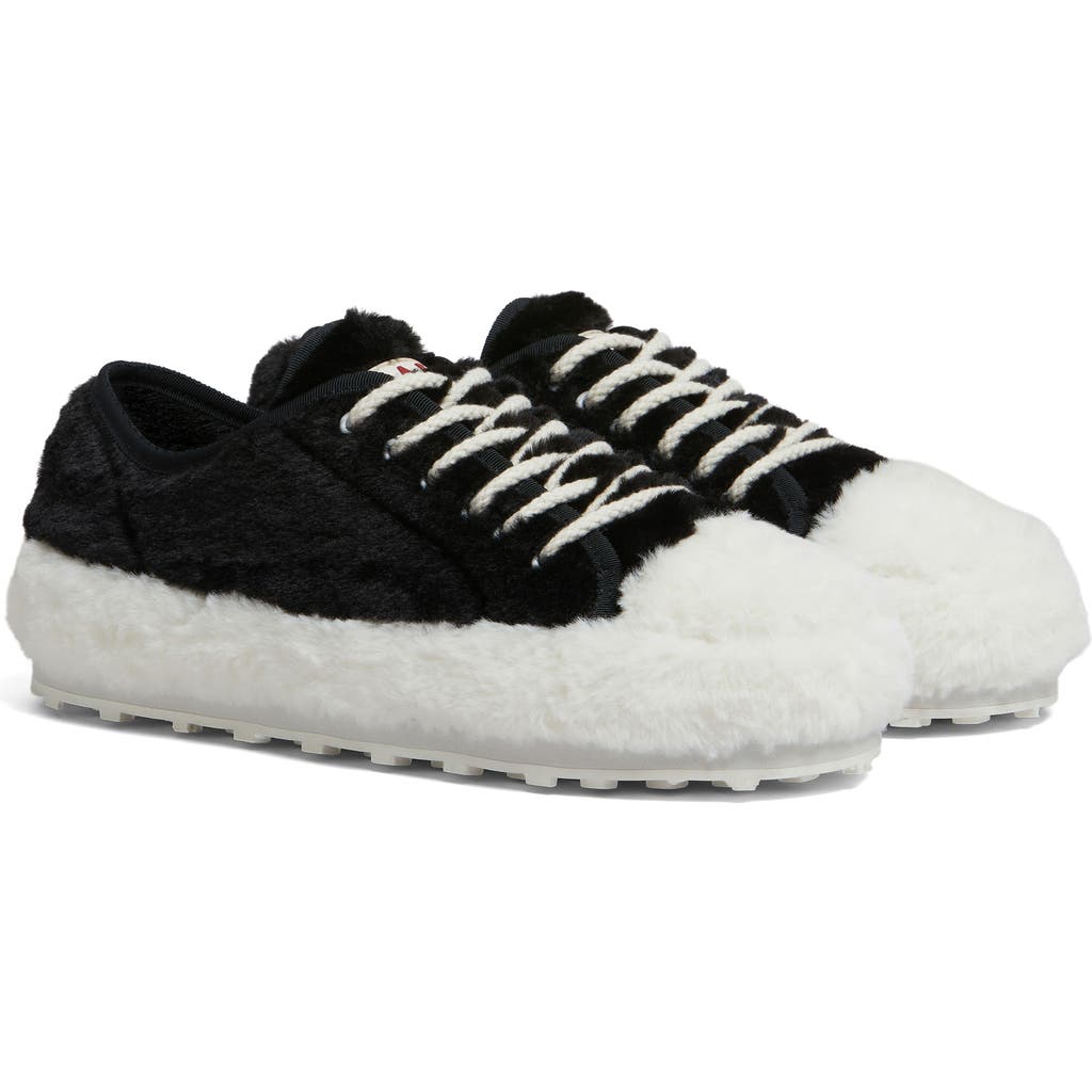 Marni Teddy Lace-up Sneakers In Black