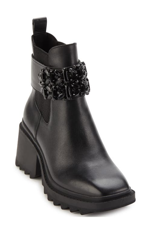 Karl Lagerfeld Paris Cavin Lug Sole Chelsea Boot in Black