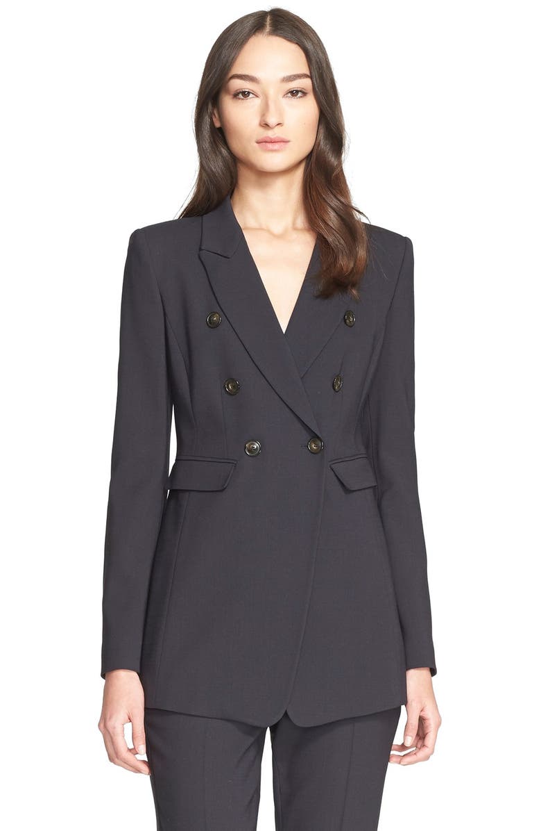 Armani Collezioni Long Twill Suiting Jacket | Nordstrom