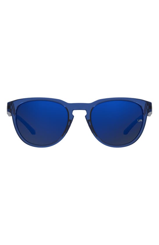 Under Armour Skylar 53mm Round Sunglasses In Blue