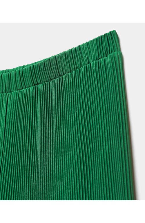 Mango Women's Pleated Palazzo Pants In Green