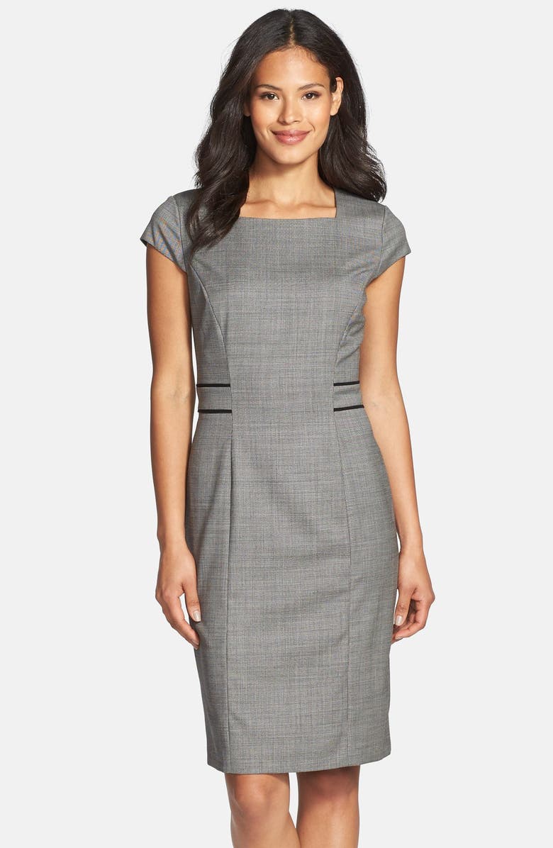 BOSS 'Dalusa' Stretch Wool Suiting Dress | Nordstrom