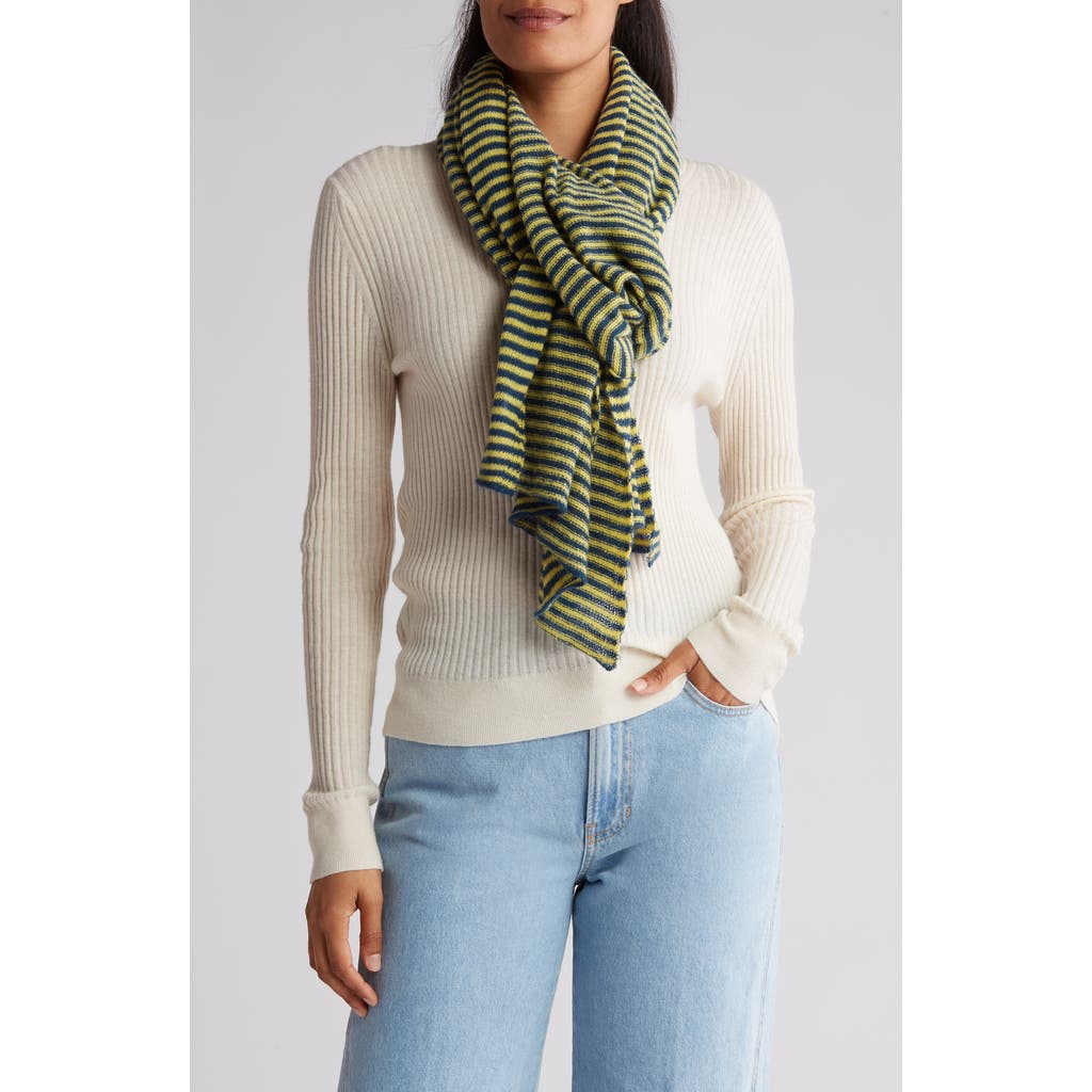 PORTOLANO PORTOLANO STRIPE WOOL BLEND SCARF