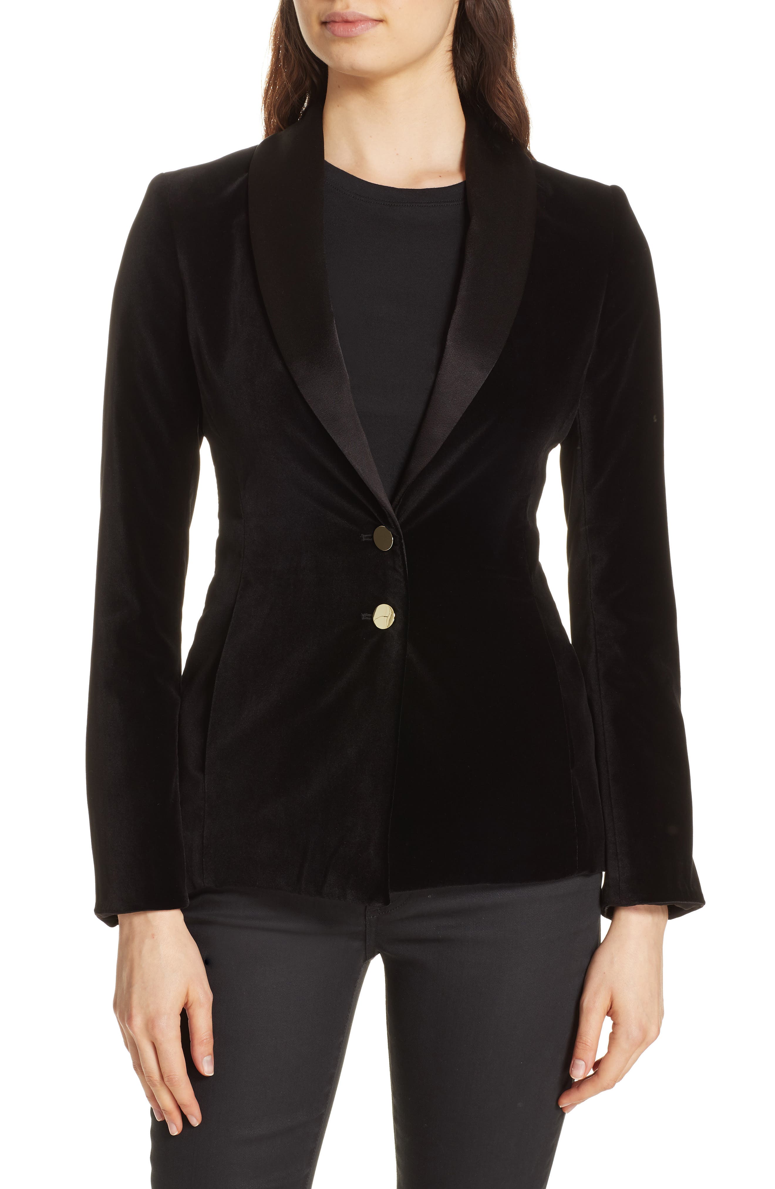 alice and olivia velvet jacket