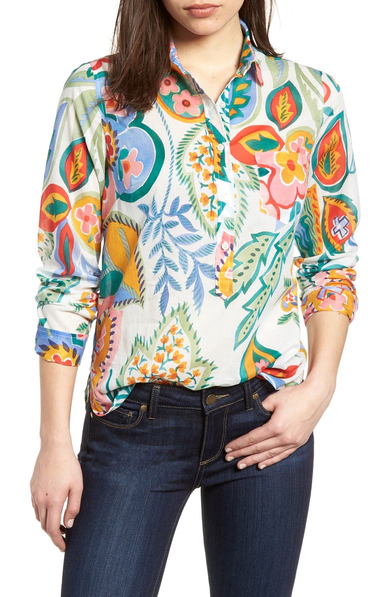 J Crew Sunflower Cotton Top Regular Petite Nordstrom