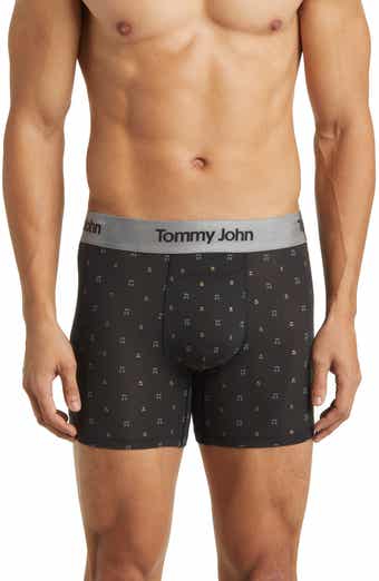 NWT $28 Tommy John [ Large ] 360 Sport Mid-Length 6 in Boxer Brief Black  #5997