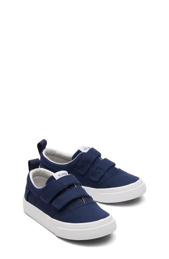 Shop Toms Kids' Fenix Double Strap Sneaker In Navy