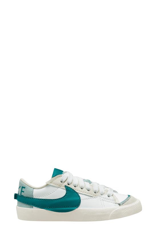 Nike Blazer Low '77 Jumbo Sneaker In Summit White/ Teal/ Sea Glass