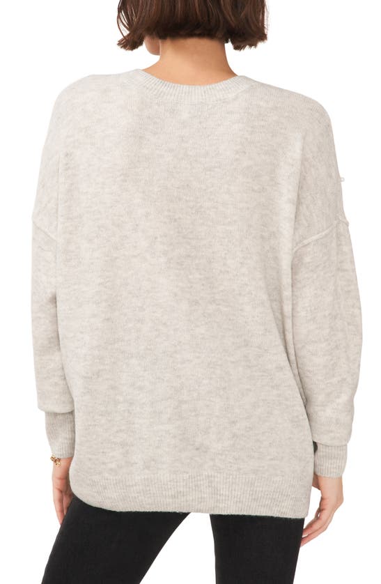 Shop Chaus Pearly Baubles Cozy Crewneck Sweater In Jazz Club