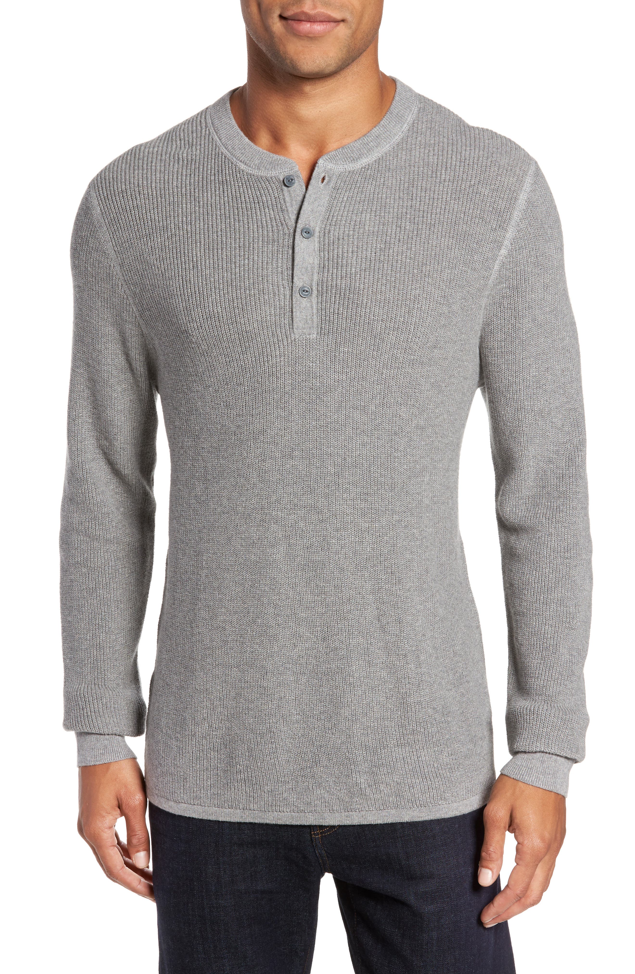 Nordstrom Men's Shop Cotton & Cashmere Henley Sweater Nordstrom