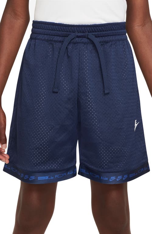 Nike Kids' Culture of Basketball Dri-FIT Reversible Shorts in Midnight Navy/Royal/White at Nordstrom, Size Xl