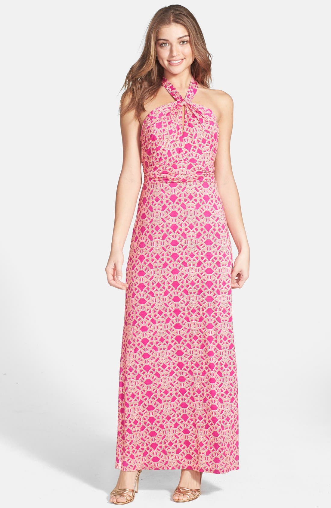 Laundry by Shelli Segal Print Jersey Halter Maxi Dress Nordstrom